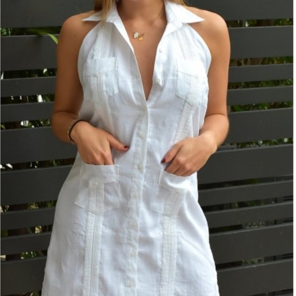 White Halter Dress - Picture 1 of 12